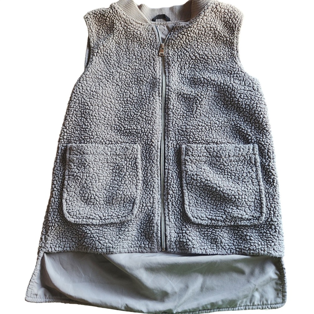 Calvin Klein Sherpa Fleece Vest Women's‎ Small Wind Protection Pockets Zip
